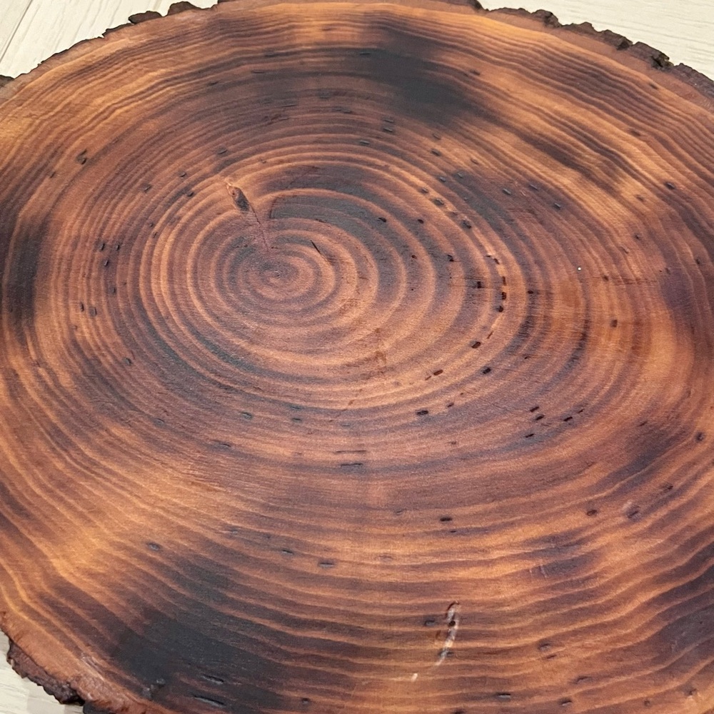 Rustic Live Edge Wood Riser-Plant Stand-Serving Platter Handmade - Picture 4 of 8